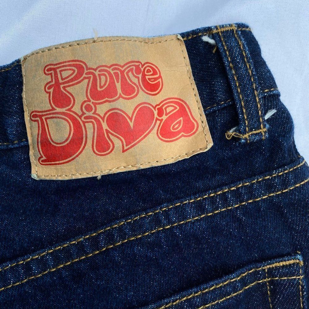 Pure Diva Brand Embellished Dark Wash Jeans 9 - Picture 5 of 7